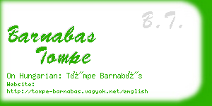 barnabas tompe business card